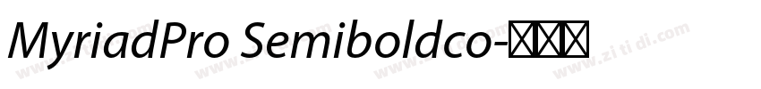 MyriadPro Semiboldco字体转换